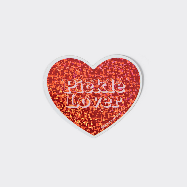 Pickle Lover Heart Sticker