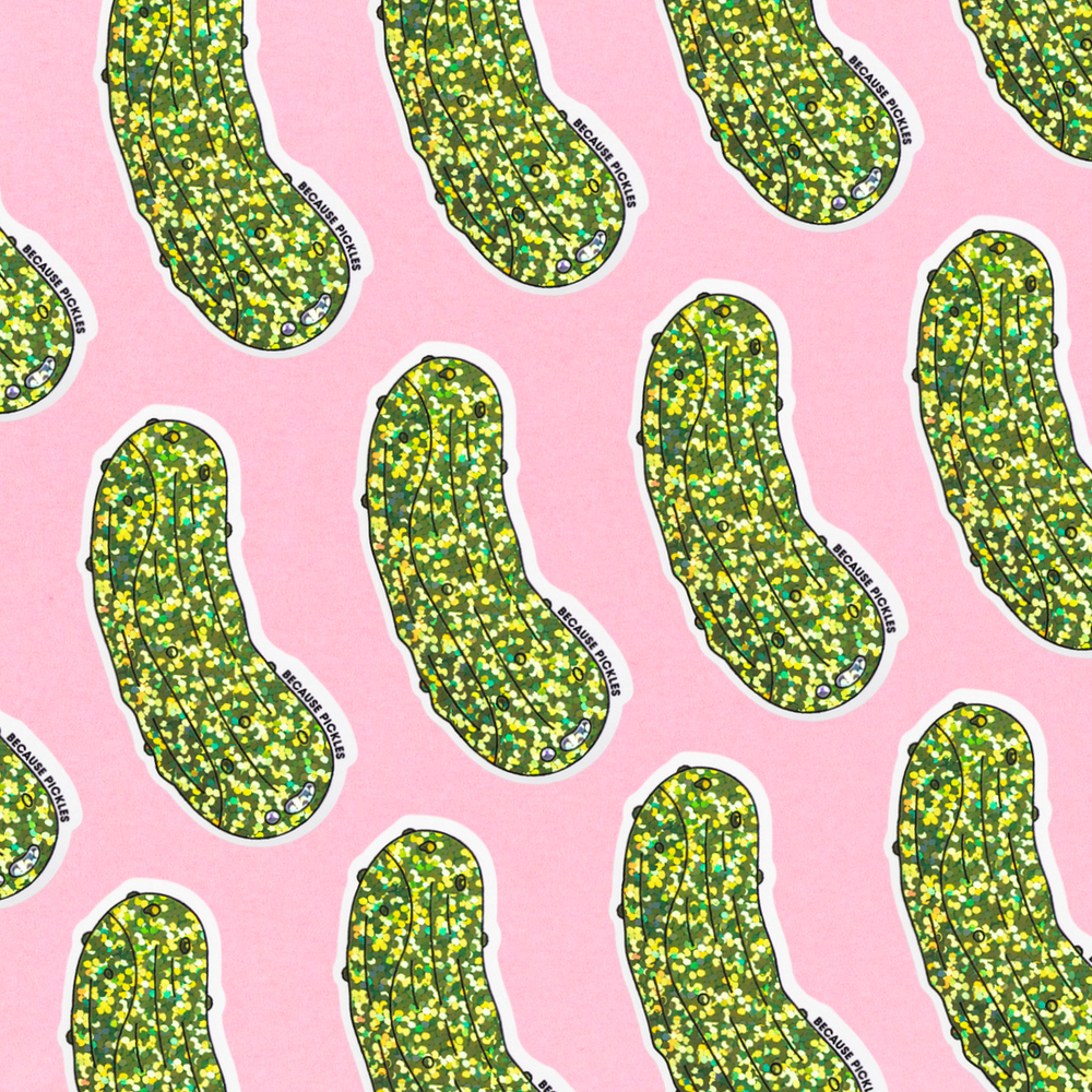 Glitter Pickle Sticker
