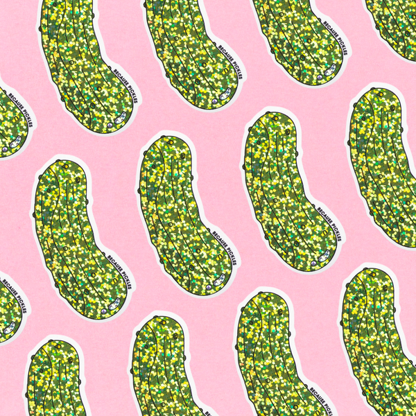Glitter Pickle Sticker