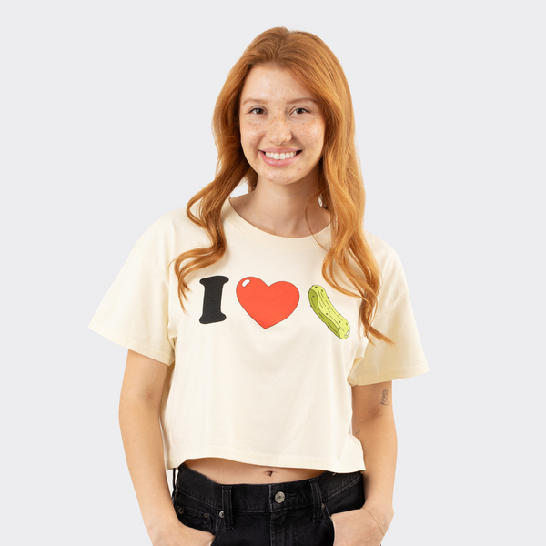 I Heart Pickles Crop Top