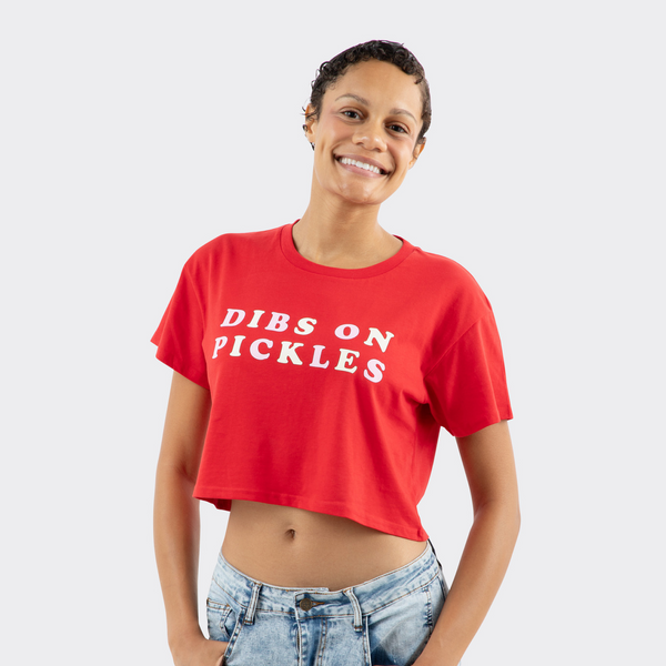 Dibs on Pickles Crop Top