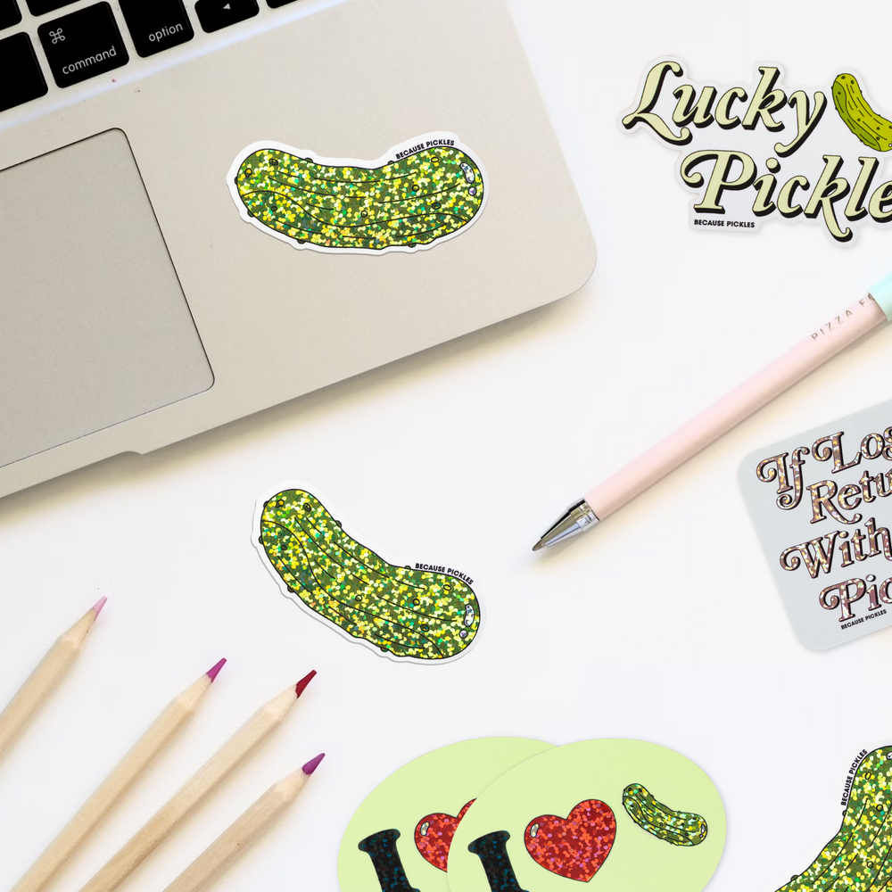 Glitter Pickle Sticker