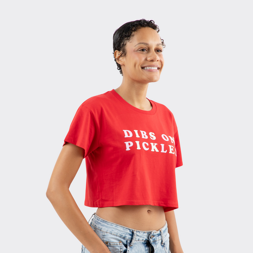 Dibs on Pickles Crop Top