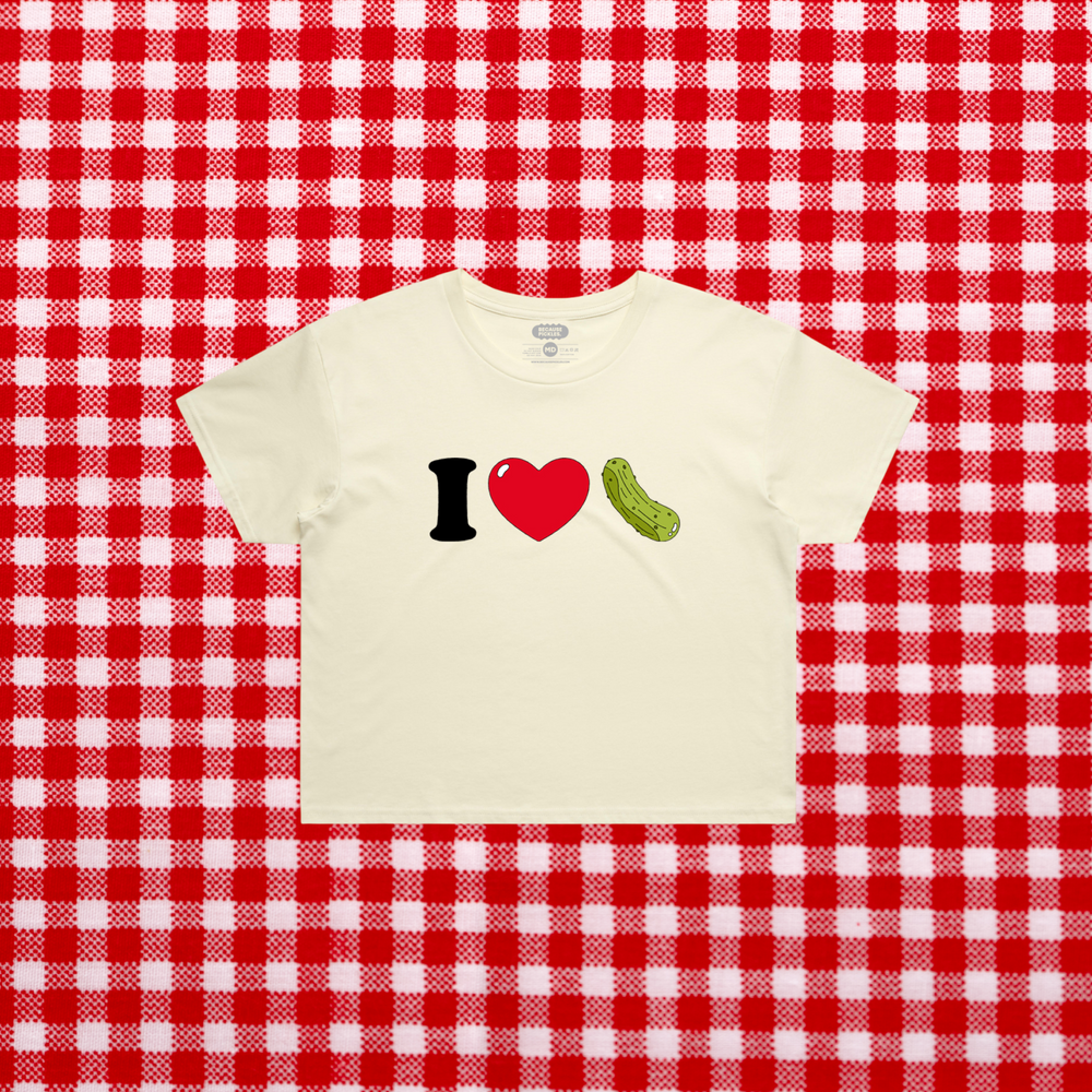 I Heart Pickles Crop Top