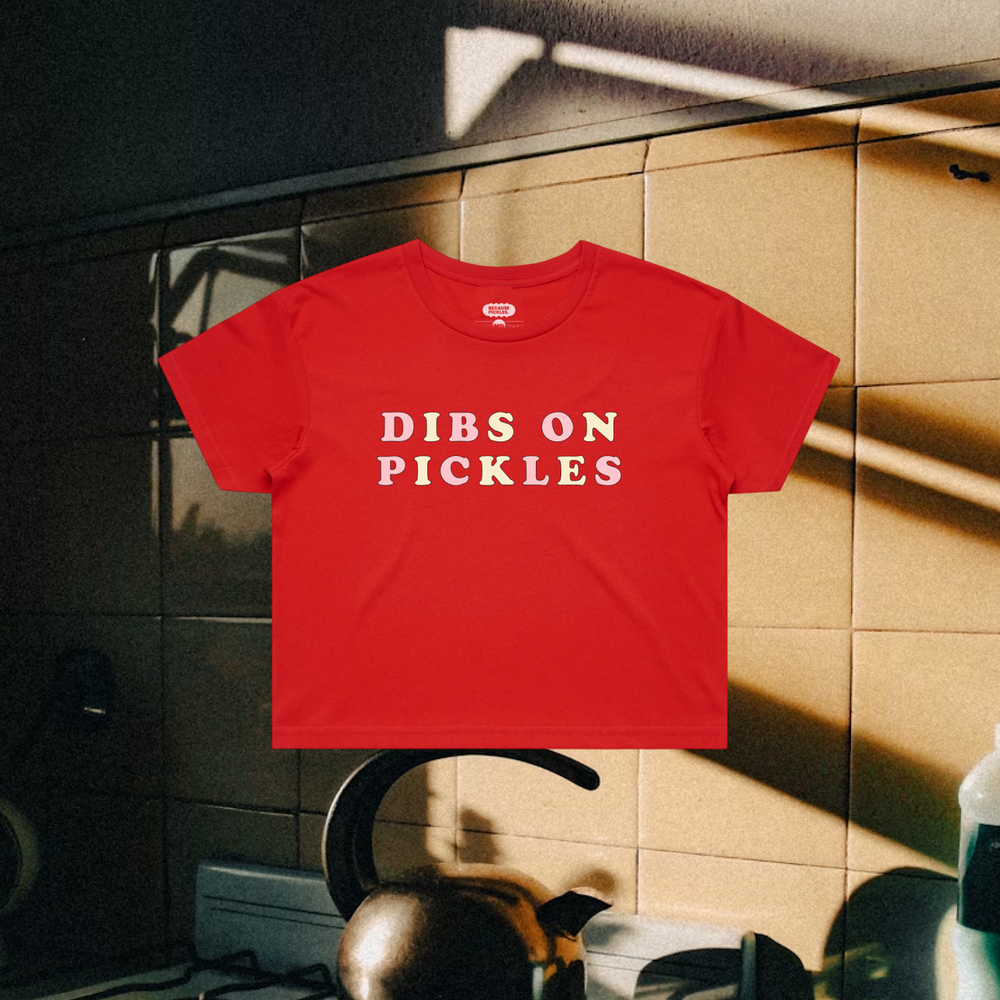 Dibs on Pickles Crop Top