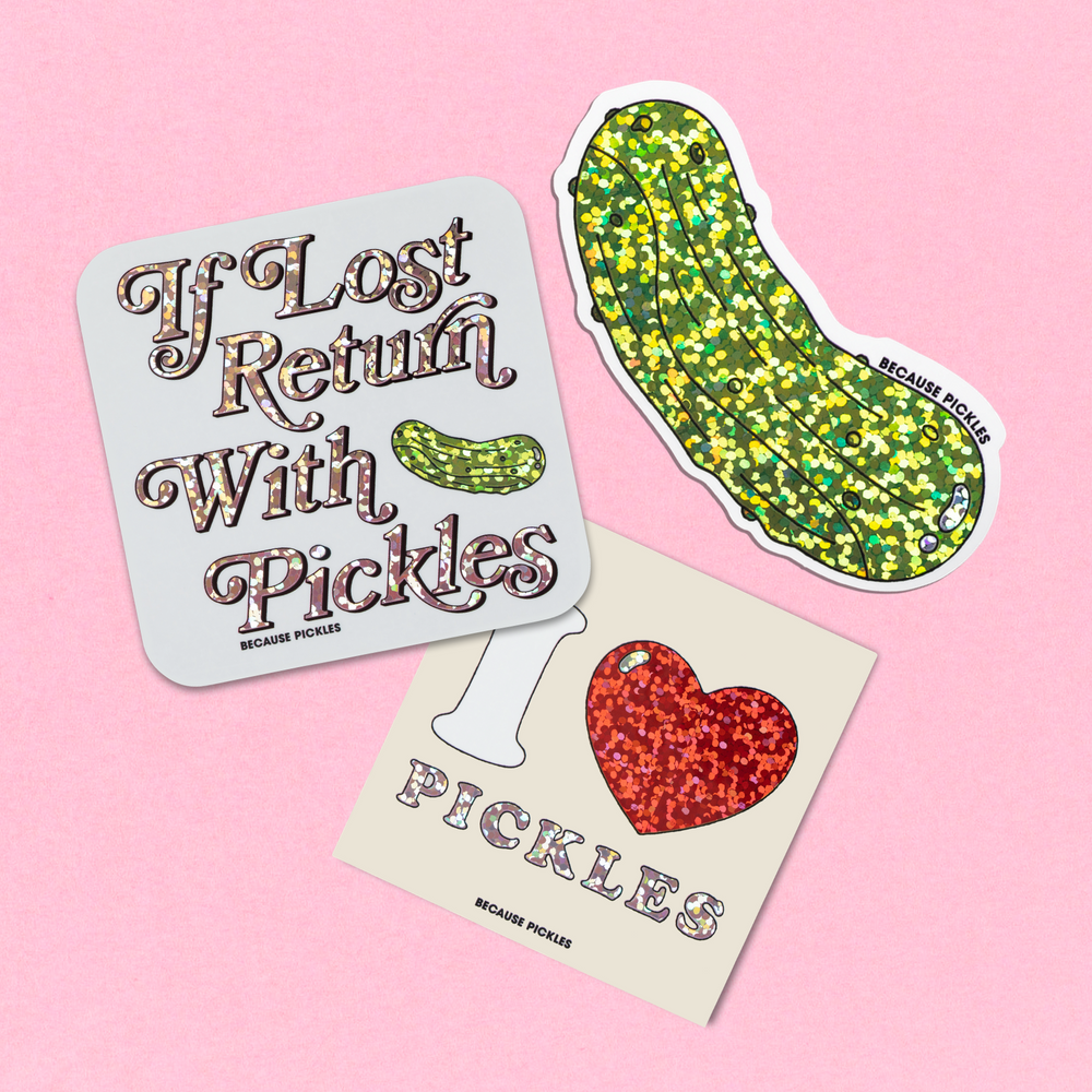 Glitter Pickle Sticker