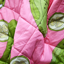 Pink Pickle Puff Puff Quilted Coverlet - mnnfrr x BP