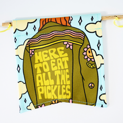 Here to Eat All the Pickles Wall Pennant Banner - Doodle by Meg x BP