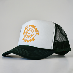 Make Pickles Not War High Crown Trucker Hat