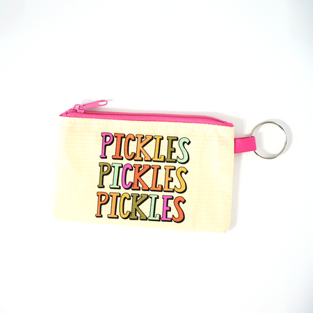 Color Pop Pickles Key Ring Coin Pouch - Doodle by Meg x BP