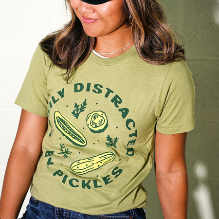 Easily Distracted By Pickles Comfy Tee