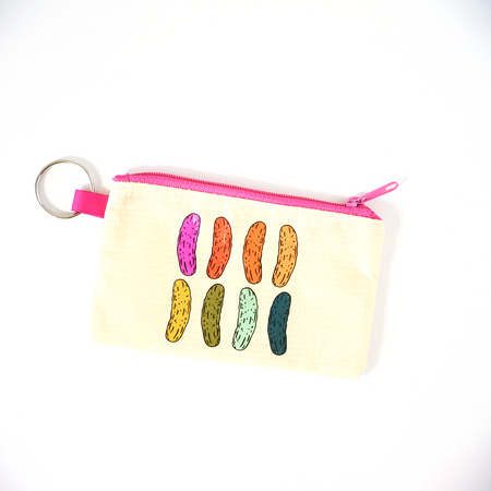 Color Pop Pickles Key Ring Coin Pouch - Doodle by Meg x BP